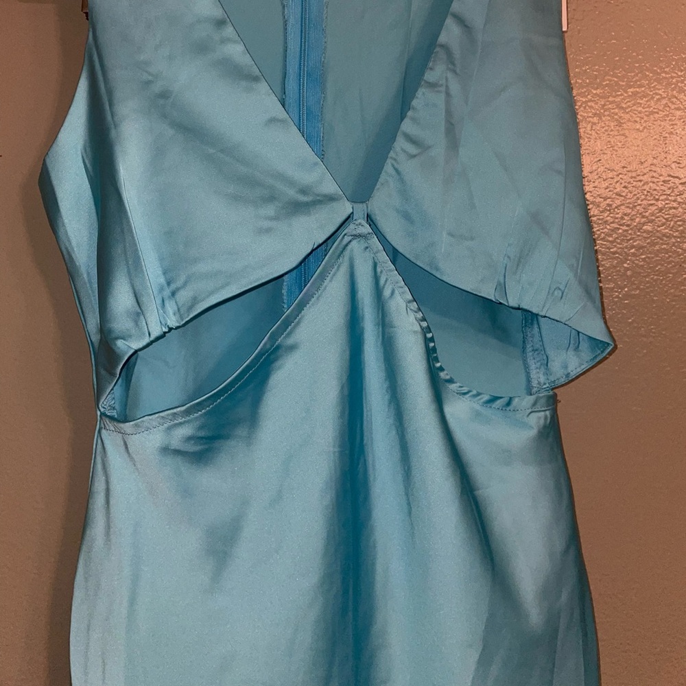 Princess Polly Savage One Mini Dress Blue NWOT - Picture 5 of 11